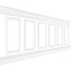 Ekena Millwork 94 1/2"L (Adjustable 36"H to 40"H) Ashford Square Panel Traditional Wainscot Paneling Kit WPKUSQ041P036